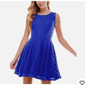 City Studios Juniors' Lace Fit & Flare Dress - Macys 7